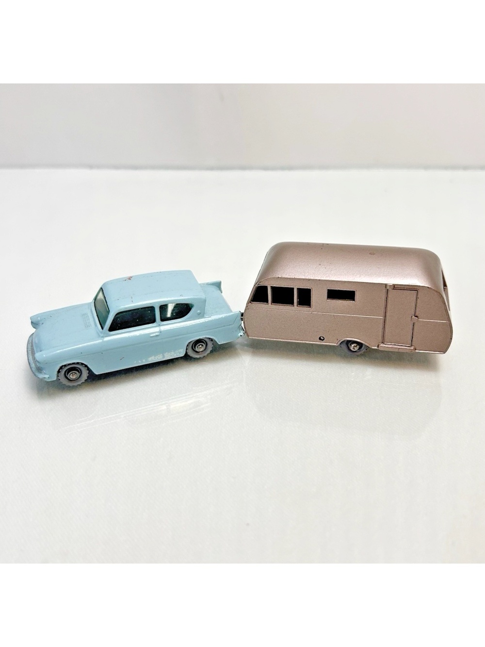 Vtg Matchbox Grey Plastic Wheels Ford Anglia #7 & Bluebird Dauphine #23